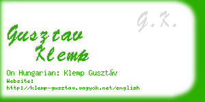 gusztav klemp business card